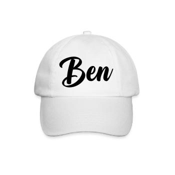 Ben - Baseballkappe - Weiß/Weiß - Vorne