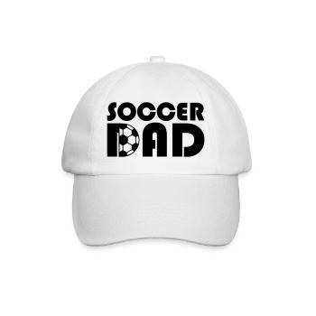 Fußballverein Soccer Dad Design - Baseballkappe - Weiß/Weiß - Vorne