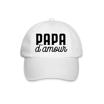 Papa d'amour - Casquette classique - blanc/blanc - Devant