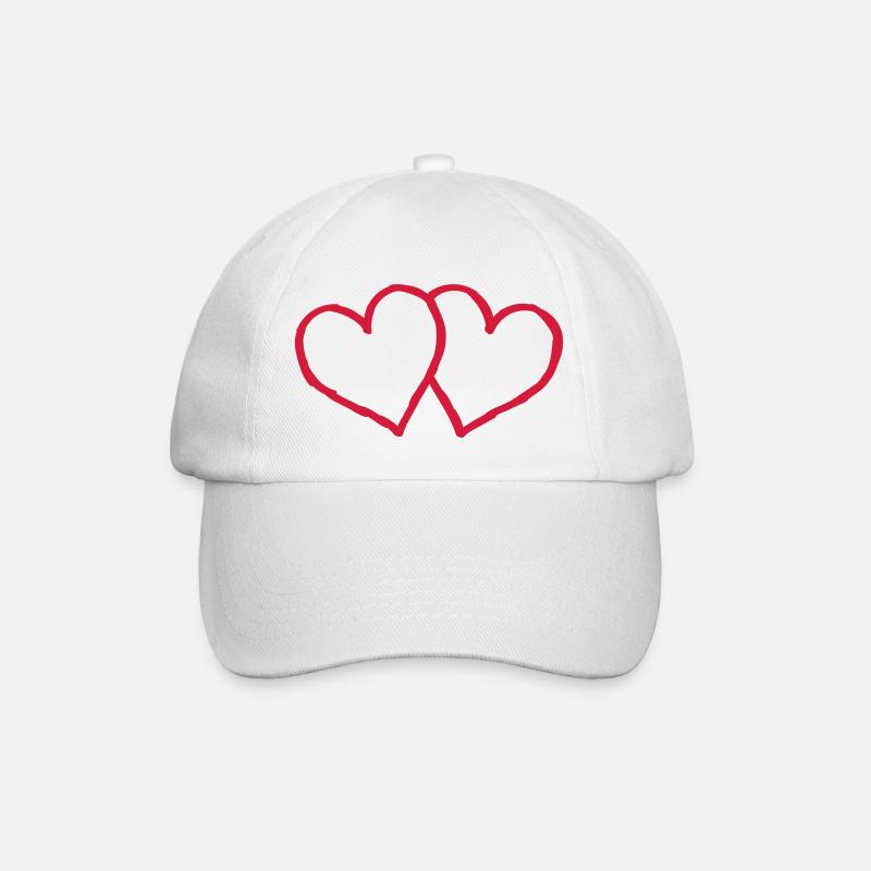 herzen heart - Baseballkappe - Weiß/Weiß