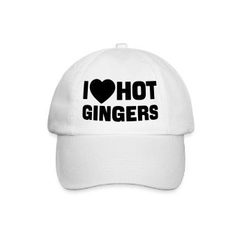 Ich liebe Ingwer - Baseballkappe - Weiß/Weiß - Vorne