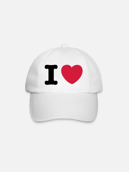 J'aime - I love - Casquette classique - blanc/blanc