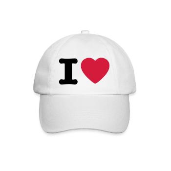 I love / I heart DELUXE - Baseballkappe - Weiß/Weiß - Vorne