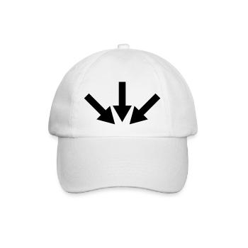 arrow - Baseball Cap - white/white - Front