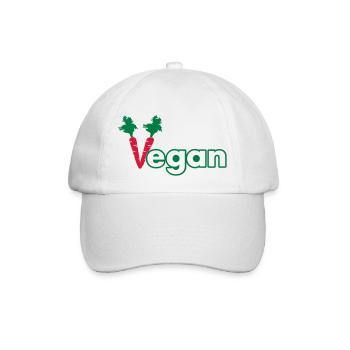 vegan - Baseball Cap - white/white - Front