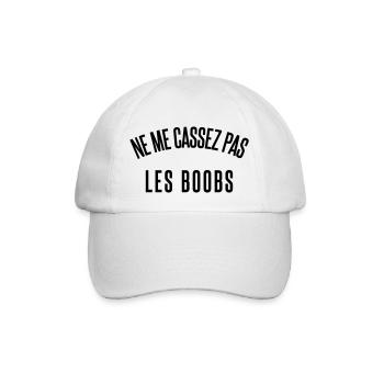 ne me cassez pas les boob - Casquette classique - blanc/blanc - Devant