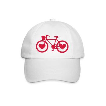 Bike Heart - Baseball Cap - white/white - Front