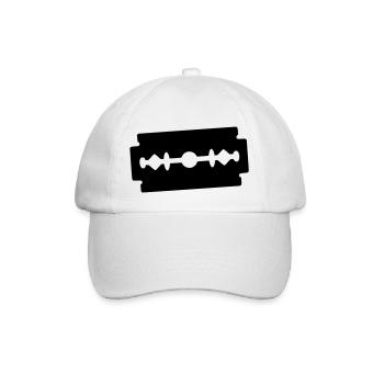 Rasierklinge Symbol - Baseballkappe - Weiß/Weiß - Vorne
