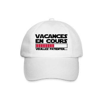 vacances EN COURS - Casquette classique - blanc/blanc - Devant