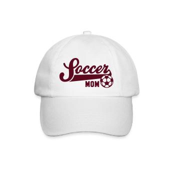 Soccer MOM - Baseballkappe - Weiß/Weiß - Vorne