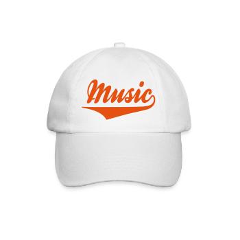 music - Baseballkappe - Weiß/Weiß - Vorne