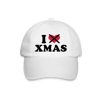 I hate xmas christmas - Casquette classique - blanc/blanc - Devant