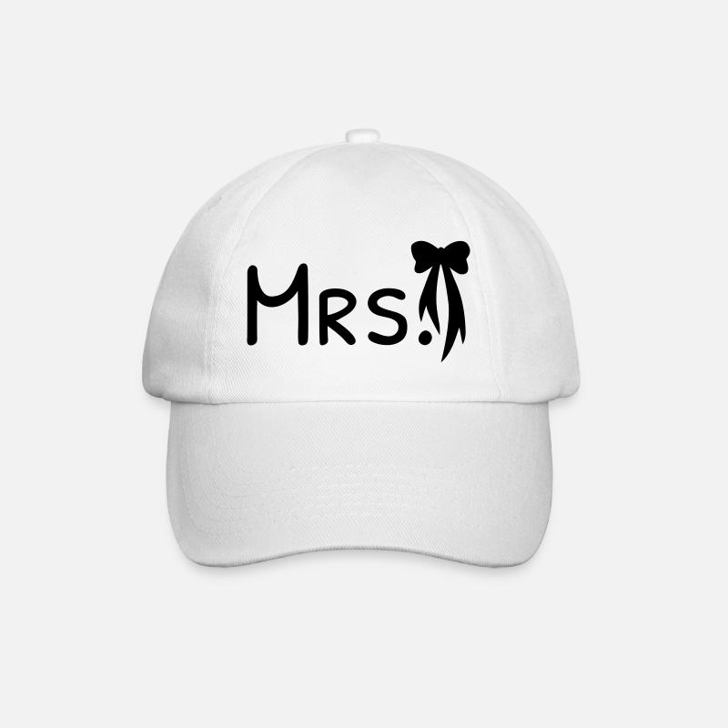 Miss Schleife Braut - Baseballkappe - Weiß/Weiß