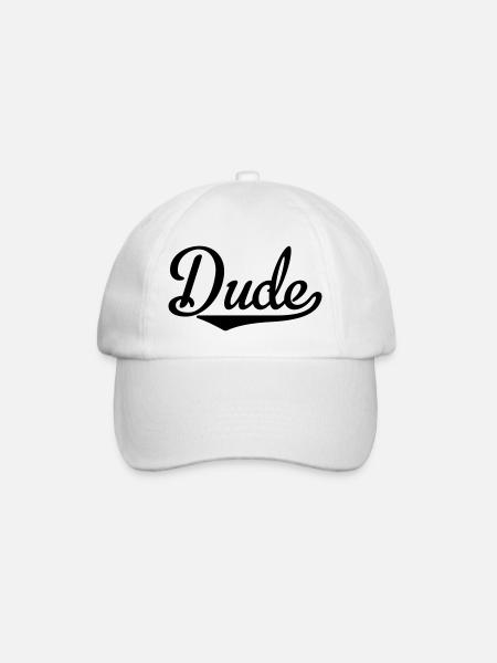 dude - Baseballkappe - Weiß/Weiß