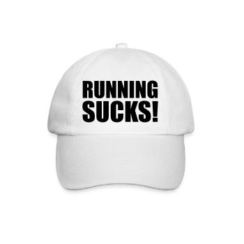 Running Sucks - Baseball Cap - white/white - Front