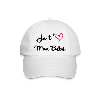 je t'aime mon bébé - Casquette classique - blanc/blanc - Devant