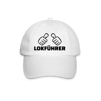 Lokführer - Baseballkappe - Weiß/Weiß - Vorne