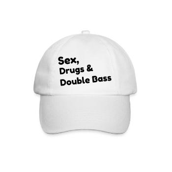 Double Bass - Contrebasse - Music - Kontrabass - Baseball Cap - white/white - Front
