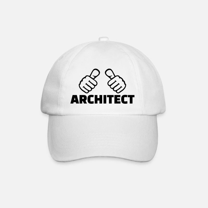 Architekt - Baseballkappe - Weiß/Weiß