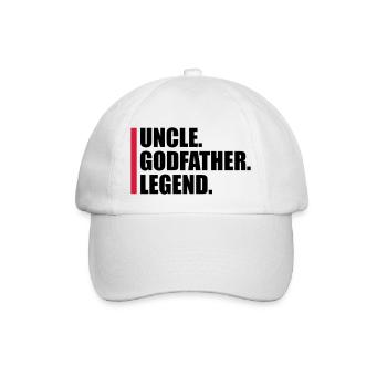 Citation de légende de l’oncle parrain - Casquette classique - blanc/blanc - Devant