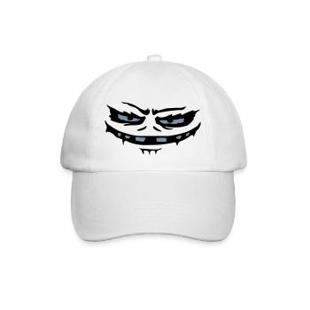 Evil Monster Face Halloween - Baseball Cap - white/white - Front