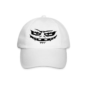 Monster evil face Halloween - Baseball Cap - white/white - Front