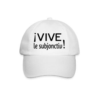 Vive le subjonctiv - Baseballkappe - Weiß/Weiß - Vorne