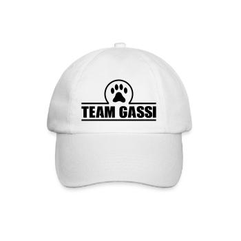 team gassi - Baseballkappe - Weiß/Weiß - Vorne