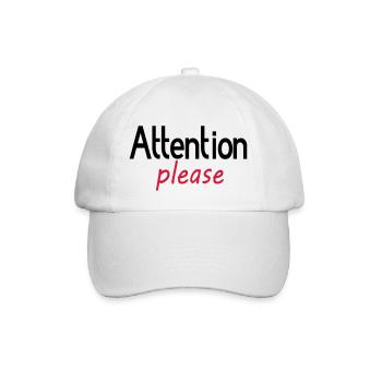 Attention s’il vous plaît - Casquette classique - blanc/blanc - Devant