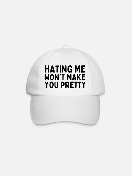 Hating Me Wont Make You Pretty - Baseball Cap - white/white
