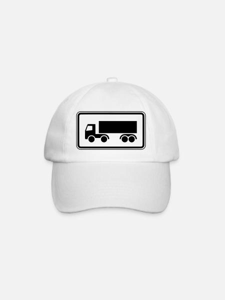 Panneau Camion Camionneur Camion impression positive - Casquette classique - blanc/blanc