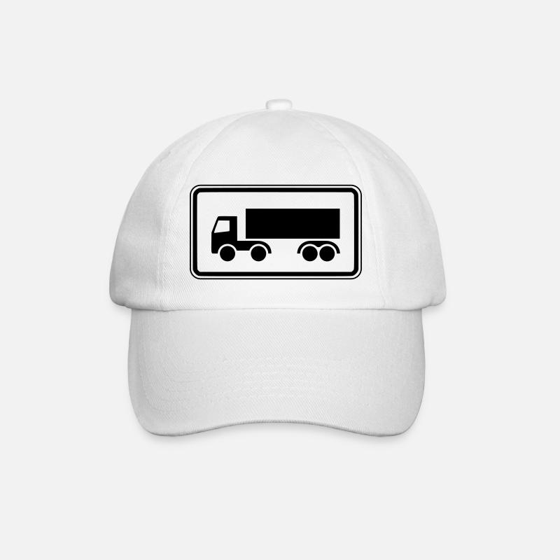 Panneau Camion Camionneur Camion impression positive - Casquette classique - blanc/blanc