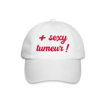 Plus sexy tumeur (rouge) - Casquette classique - blanc/blanc - Devant