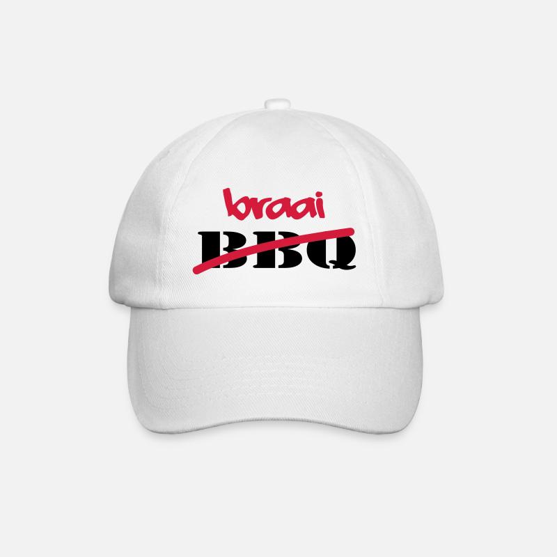 Braai Nicht Grill - Baseballkappe - Weiß/Weiß