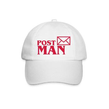 Post Man - Baseballkappe - Weiß/Weiß - Vorne