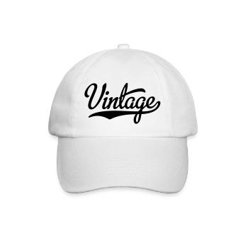 vintage - Baseball Cap - white/white - Front
