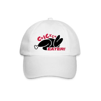 chicken_eater_gi2 - Baseballkappe - Weiß/Weiß - Vorne