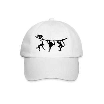 climbing monkeys - monkey - Baseball Cap - white/white - Front