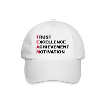 team - Baseball Cap - white/white - Front