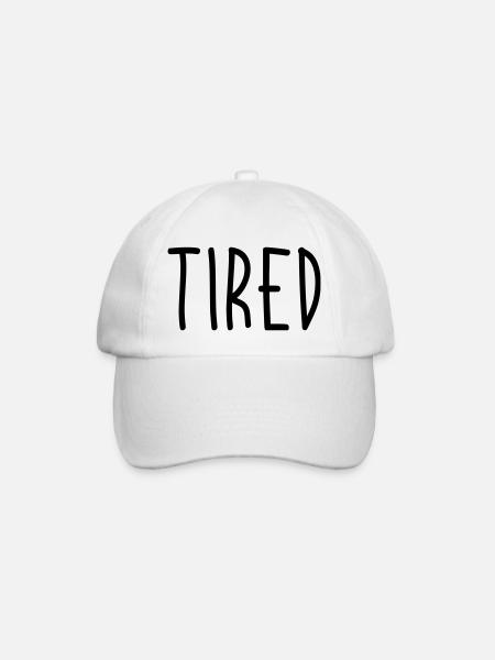 Tired - Baseball Cap - white/white
