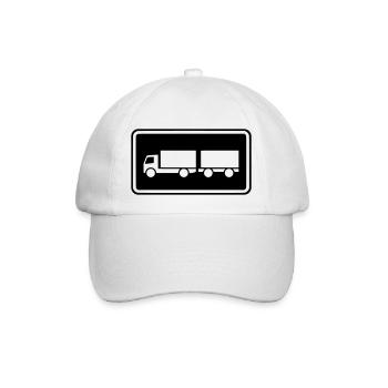 Shield Truck Trailer Trailer Inverted Negative - Baseball Cap - white/white - Front
