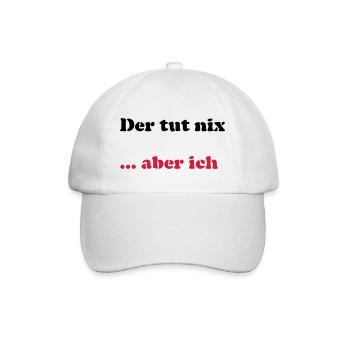 Der tut nix/was - Baseballkappe - Weiß/Weiß - Vorne