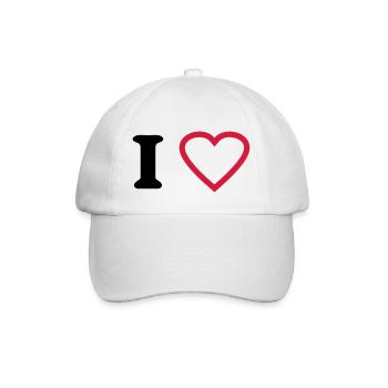 i love - Casquette classique - blanc/blanc - Devant