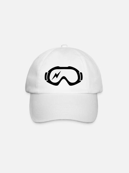 lunettes de ski avec la foudre - Casquette classique - blanc/blanc