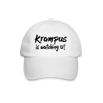 Krampus is watching U - Baseballkappe - Weiß/Weiß - Vorne