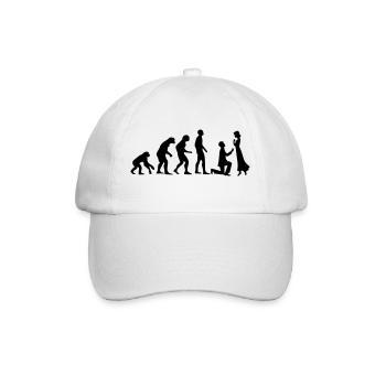 EVOLUTION HEIRATSANTRAG! - Baseballkappe - Weiß/Weiß - Vorne