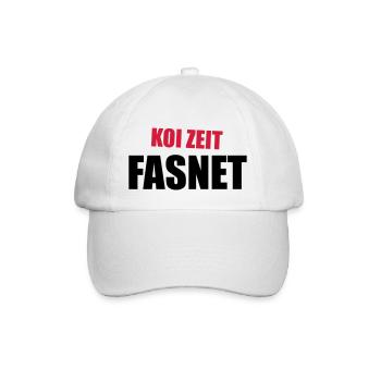 Koi Zeit Fasnet - Baseballkappe - Weiß/Weiß - Vorne