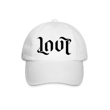 LOVE AMBIGRAM FONT - Baseball Cap - white/white - Front