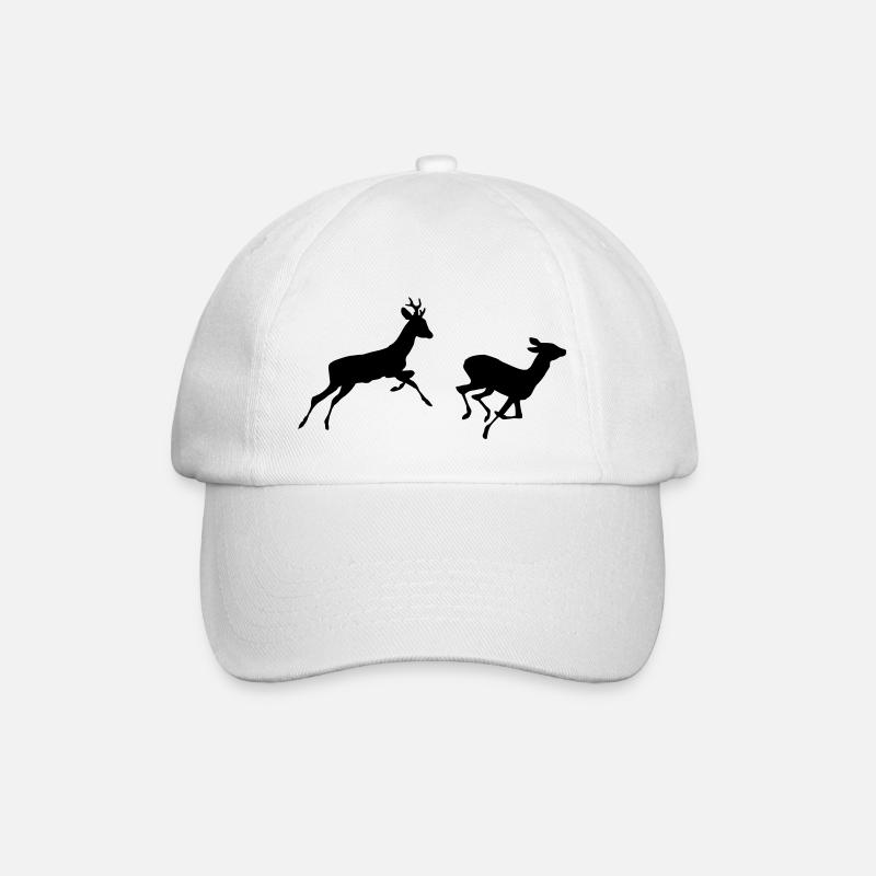 Deer - Baseball Cap - white/white