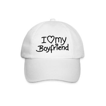 i_love_my_boyfriend__f1 - Casquette classique - blanc/blanc - Devant